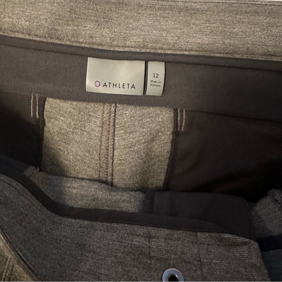 Athleta Ponte Moto Charcoal Gray Pants size 12 - Picture 7 of 8